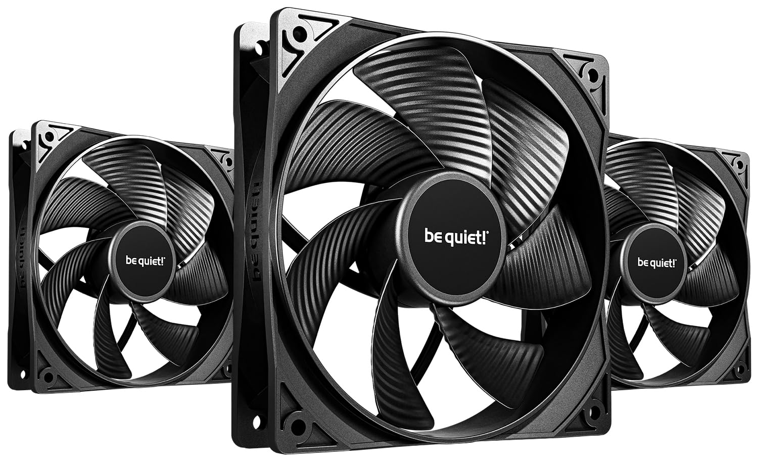 be quiet! Pure Wings 3 PWM Reverse 120mm Case Fans (3-Pack) - Black