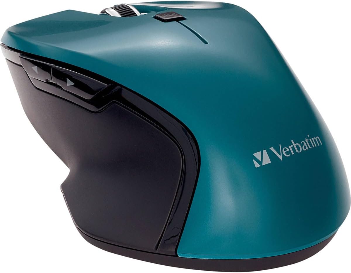 Verbatim USB-C Wireless Blue LED Mouse – 1600 DPI – Dark Teal