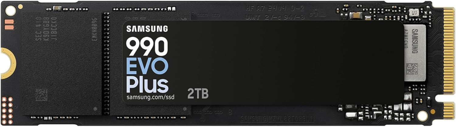 Samsung 990 EVO Plus 2TB PCIe 4.0 NVMe M.2 SSD – Up to 7250 MB/s | MZ-V9S2T0B/AM