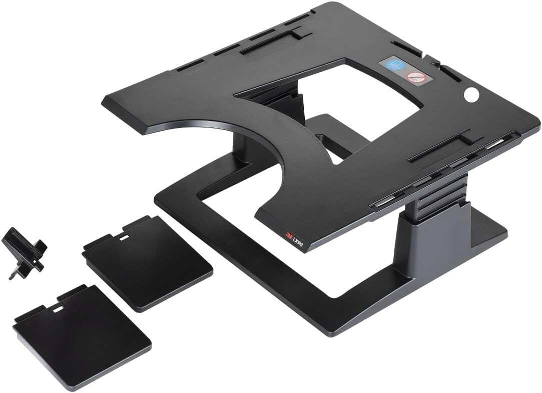 3M LX500 Adjustable Laptop Riser – Ergonomic Ventilated Stand
