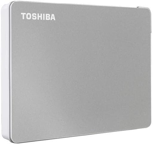 Disque dur externe portable Toshiba Canvio Flex 2 To USB-C et USB 3.0 – Argent