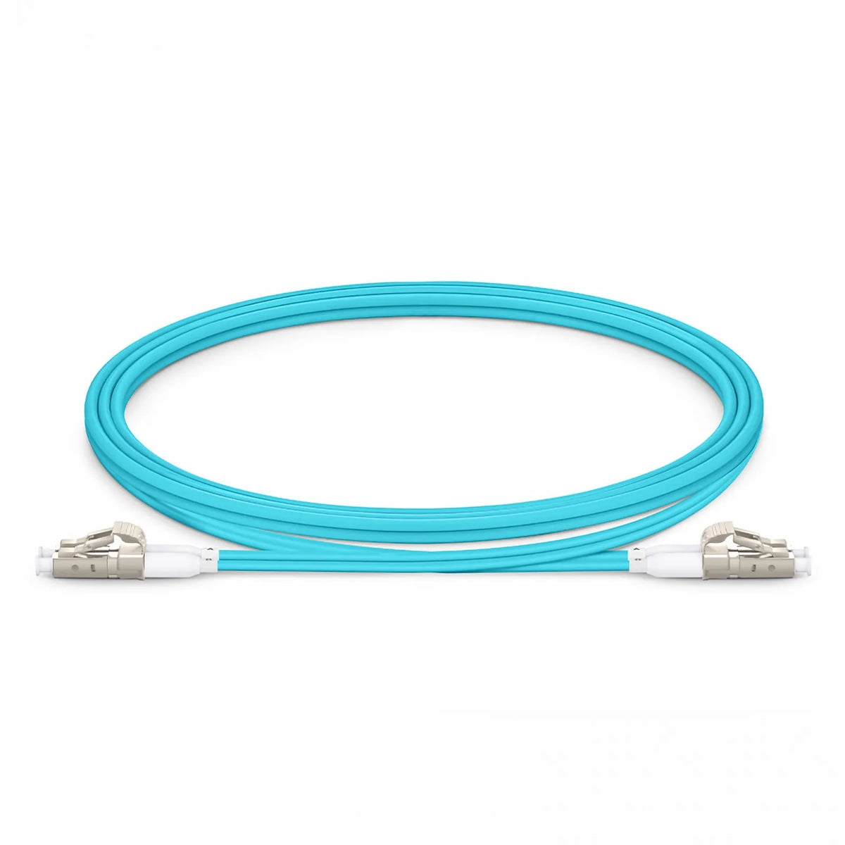 Câble de raccordement en fibre optique multimode FS 1m OM4 - Duplex LC UPC vers Duplex LC UPC | Aqua