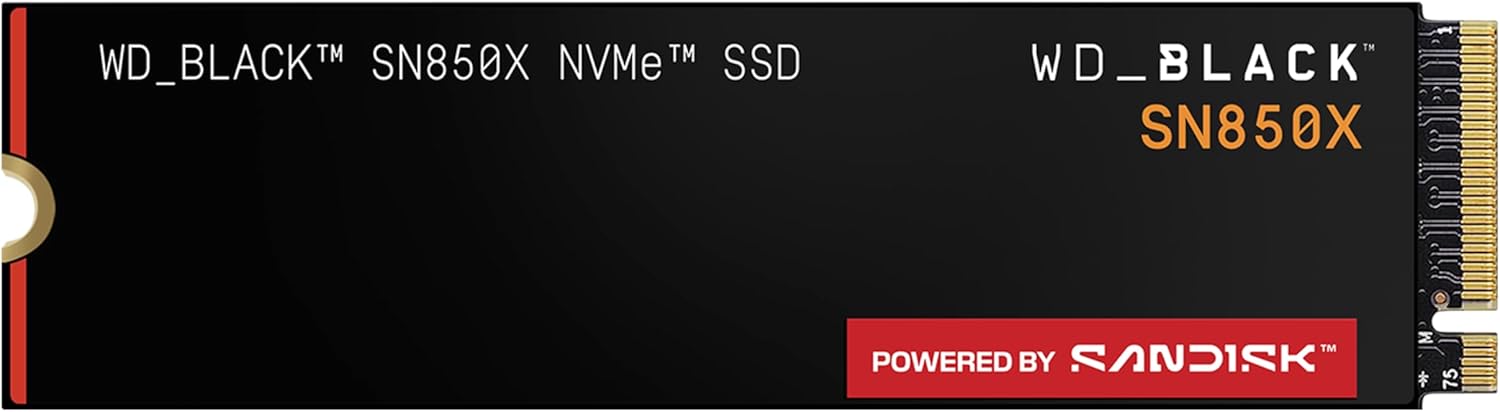 WD_BLACK SN850X 1TB PCIe 4.0 NVMe M.2 2280 Gaming SSD – Up to 7300 MB/s | WDS100T2X0E