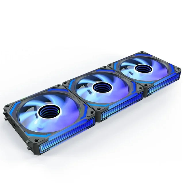AsiaHorse COSMIQ REVERSE 120mm ARGB Infinity Mirror Case Fan Kit - 3 Pack | PWM RGB Cooling Fans with Controller