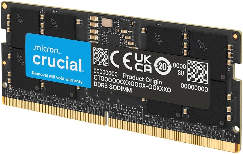 Crucial 8GB DDR5 5600MHz SO-DIMM Laptop Memory CT8G56C46S5