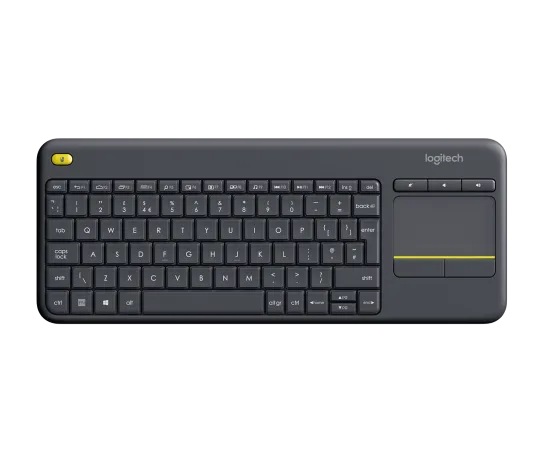Logitech K400 Plus Wireless Touch Keyboard – Wireless Touch Keyboard with Built-In Touchpad – Black