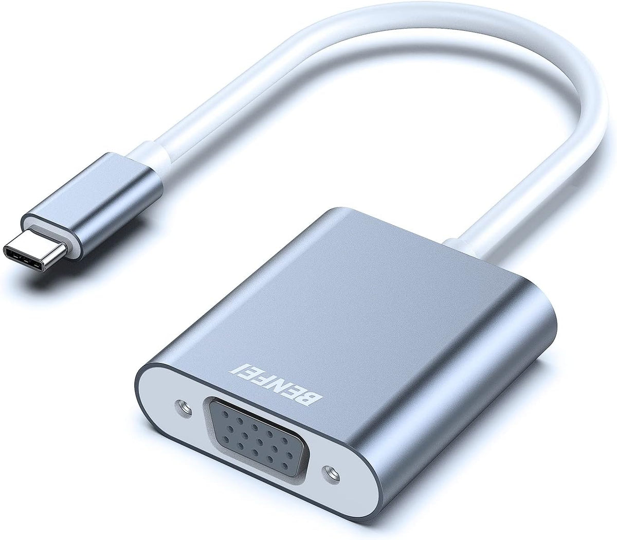 USB-C to VGA Adapter – 1080p / 1920×1200 60Hz – Gray