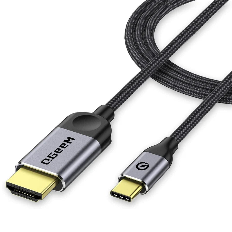 QGeeM USB-C to HDMI Cable 4K 30Hz – 10ft (3m)
