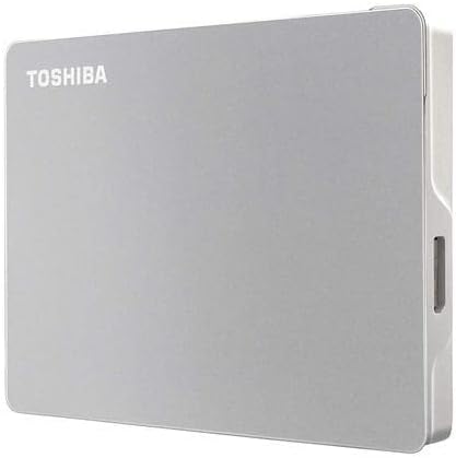 Disque dur externe portable Toshiba Canvio Flex 2 To USB-C et USB 3.0 – Argent