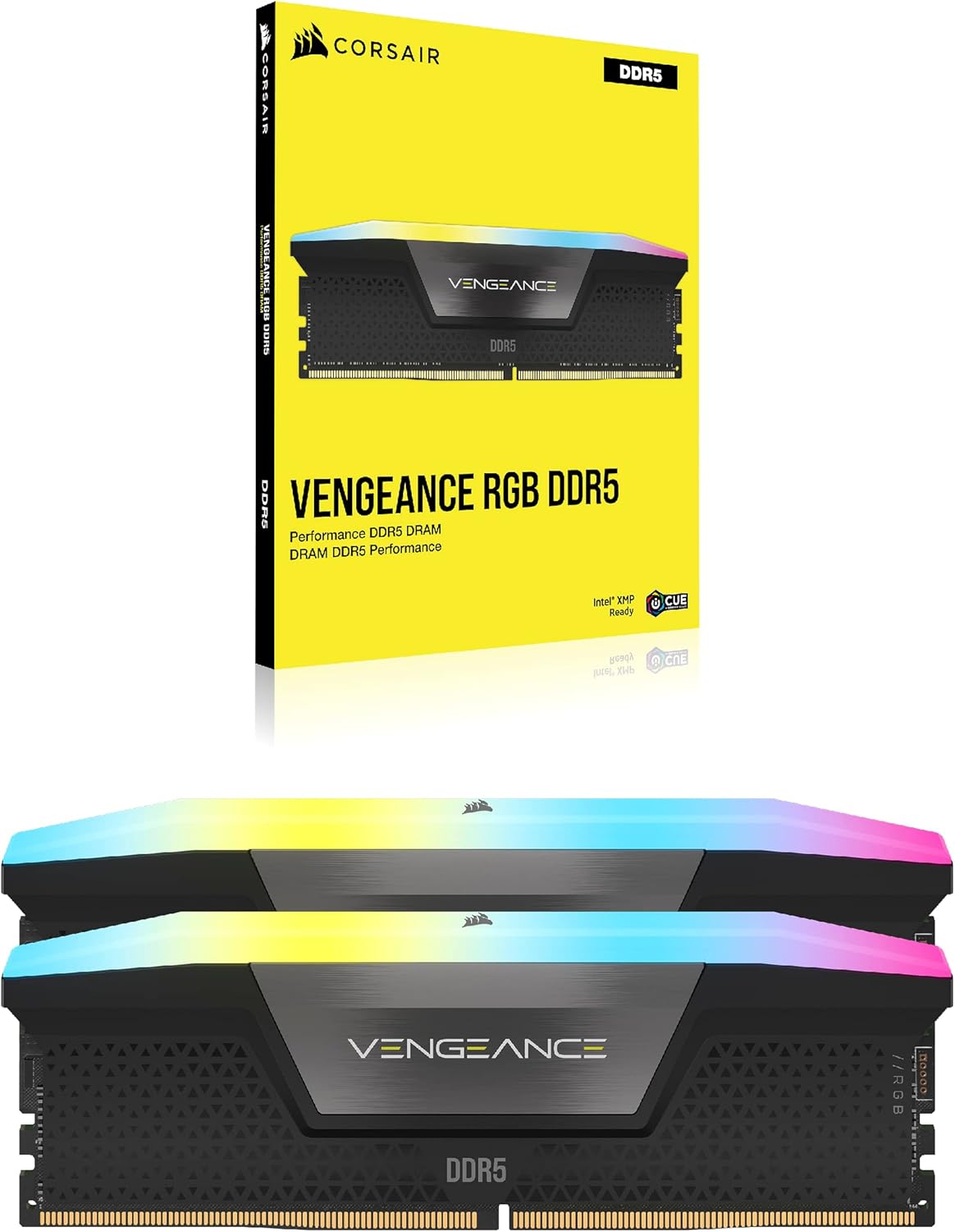 CORSAIR VENGEANCE RGB DDR5 32GB (2x16GB) 6000MHz CL30 AMD EXPO RGB Memory Kit - CMH32GX5M2B6000Z30K
