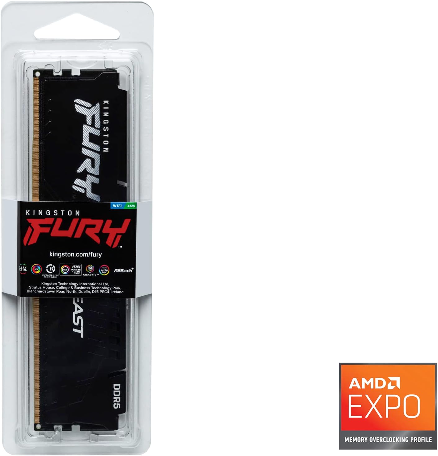 Kingston FURY Beast 16GB DDR5 5600MHz DIMM Desktop Memory