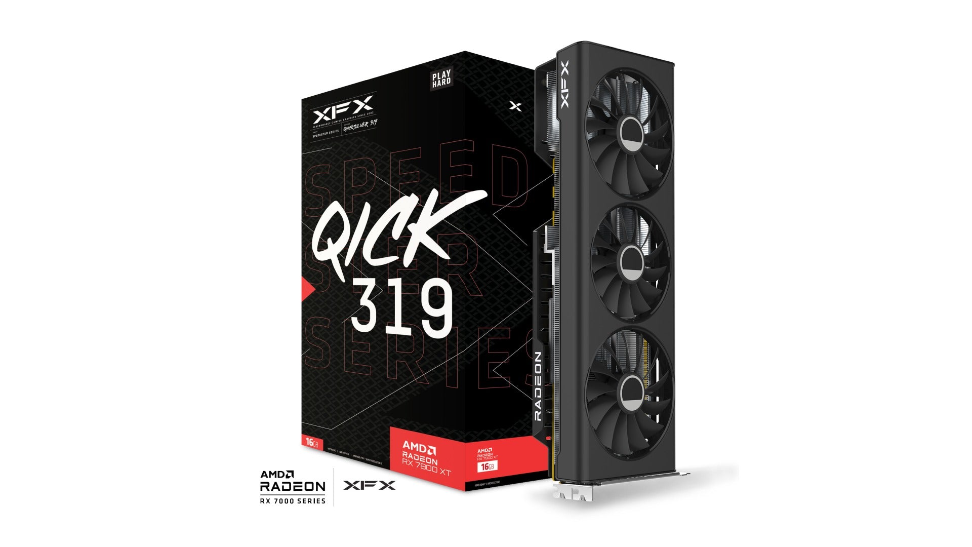 AMD XFX SPEEDSTER QICK 319 RADEON RX 7800 XT - 16GB | Triple Fan, Core Gaming Edition