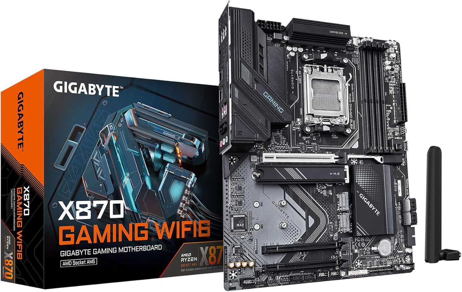 GIGABYTE X870 AM5 ATX Motherboard - DDR5, PCIe 5.0, USB4, Wi-Fi 6, 2.5GbE