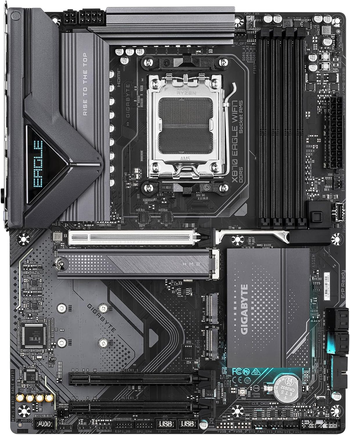 GIGABYTE X870 AM5 ATX Motherboard - DDR5, PCIe 5.0, USB4, Wi-Fi 7, 2.5GbE
