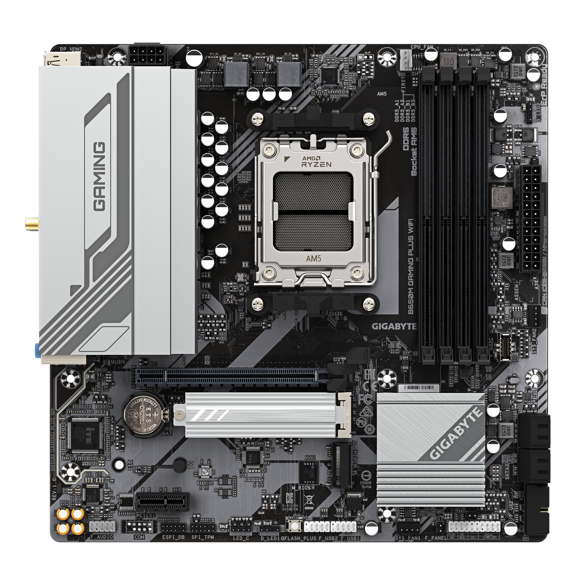 GIGABYTE B650 AM5 DDR5 Micro-ATX Motherboard - Wi-Fi 6E, PCIe 4.0, 2.5GbE LAN