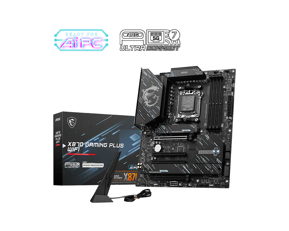 MSI X870 AM5 ATX Motherboard - DDR5, PCIe 5.0, USB4, Wi-Fi 7, 5G LAN