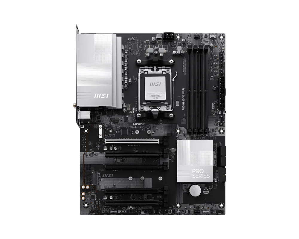 MSI B840 AM5 ATX Motherboard - DDR5, Wi-Fi 7, PCIe 4.0, 2.5G LAN