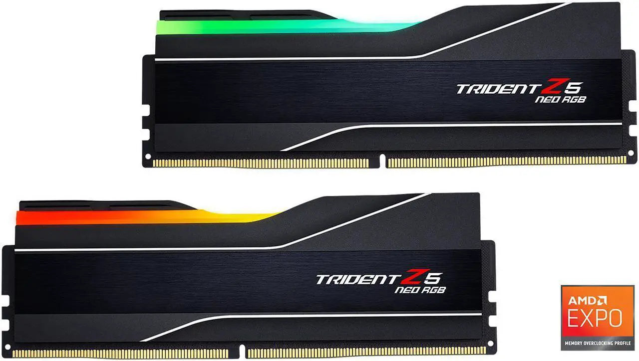 G.SKILL Trident Z5 Neo RGB 32GB (2x16GB) DDR5 6000MHz CL30 AMD EXPO Memory Kit - F5-6000J3038F16GX2-TZ5NR