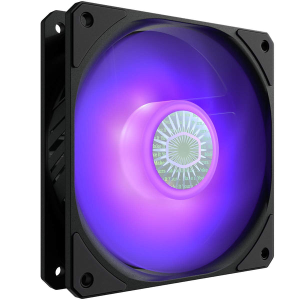 Cooler Master SickleFlow 120 RGB Square Frame Fan with Customizable LEDs, Air Balance Curve Blade Design, Sealed Bearing, PWM Control for Computer Case & Liquid Radiator