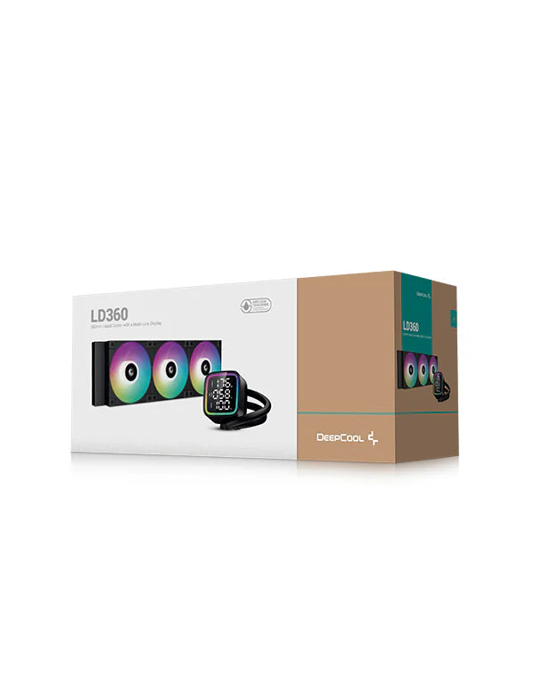 DeepCool 360mm ARGB Digital Display CPU Liquid Cooler - High Performance AIO Cooling System