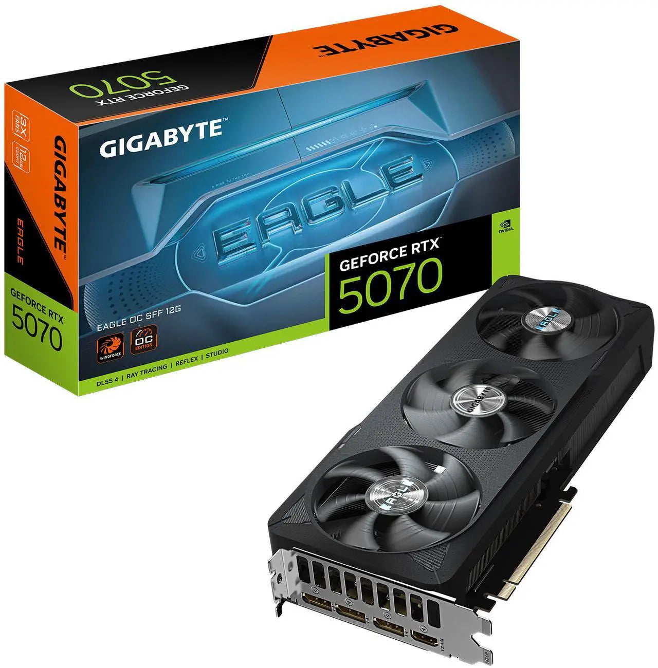 GIGABYTE GeForce RTX 5070 EAGLE OC ICE SFF 12G - 12GB GDDR7 | OC Edition, SFF