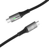PrimeCables USB-C to USB-C 100W Nylon Braided Fast Charging Cable (1 m) - Black