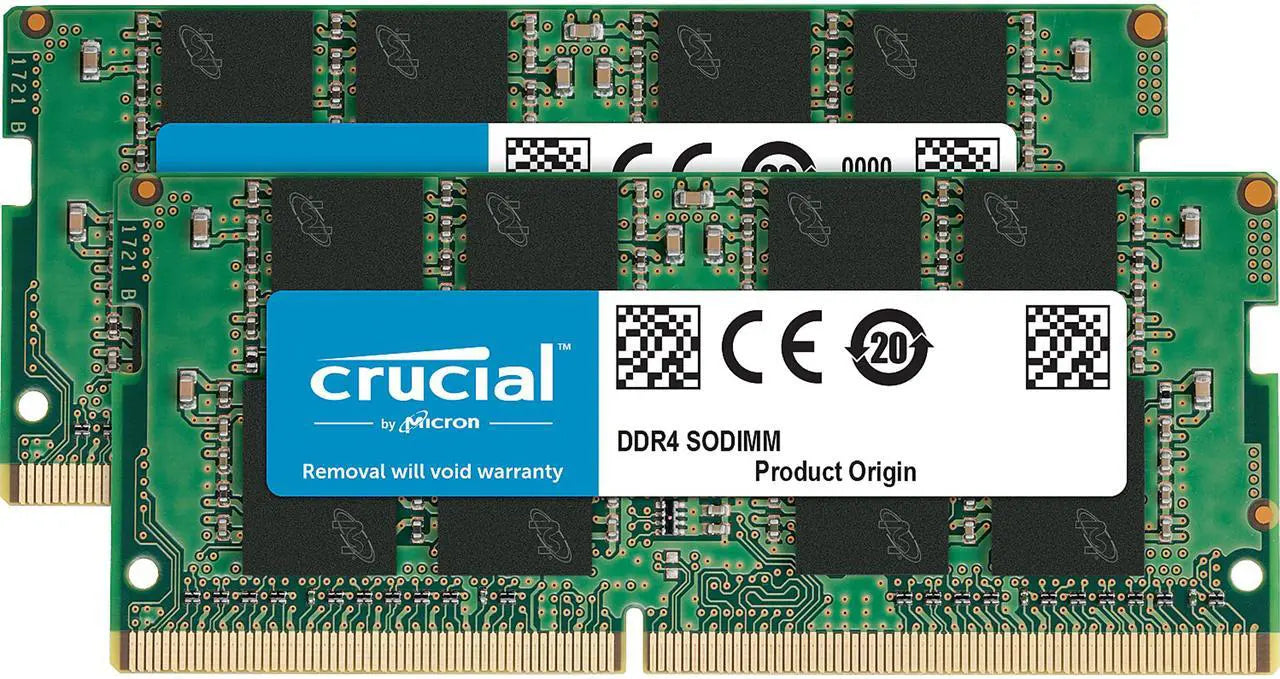 Crucial 32GB (2x16GB) DDR4-3200 SO-DIMM Laptop Memory - CL22, PC4-25600