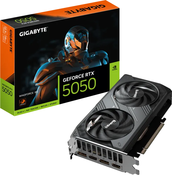 Gigabyte GeForce RTX 5050 WINDFORCE 8G - 8GB GDDR6 | Dual Fan, WINDFORCE Cooling