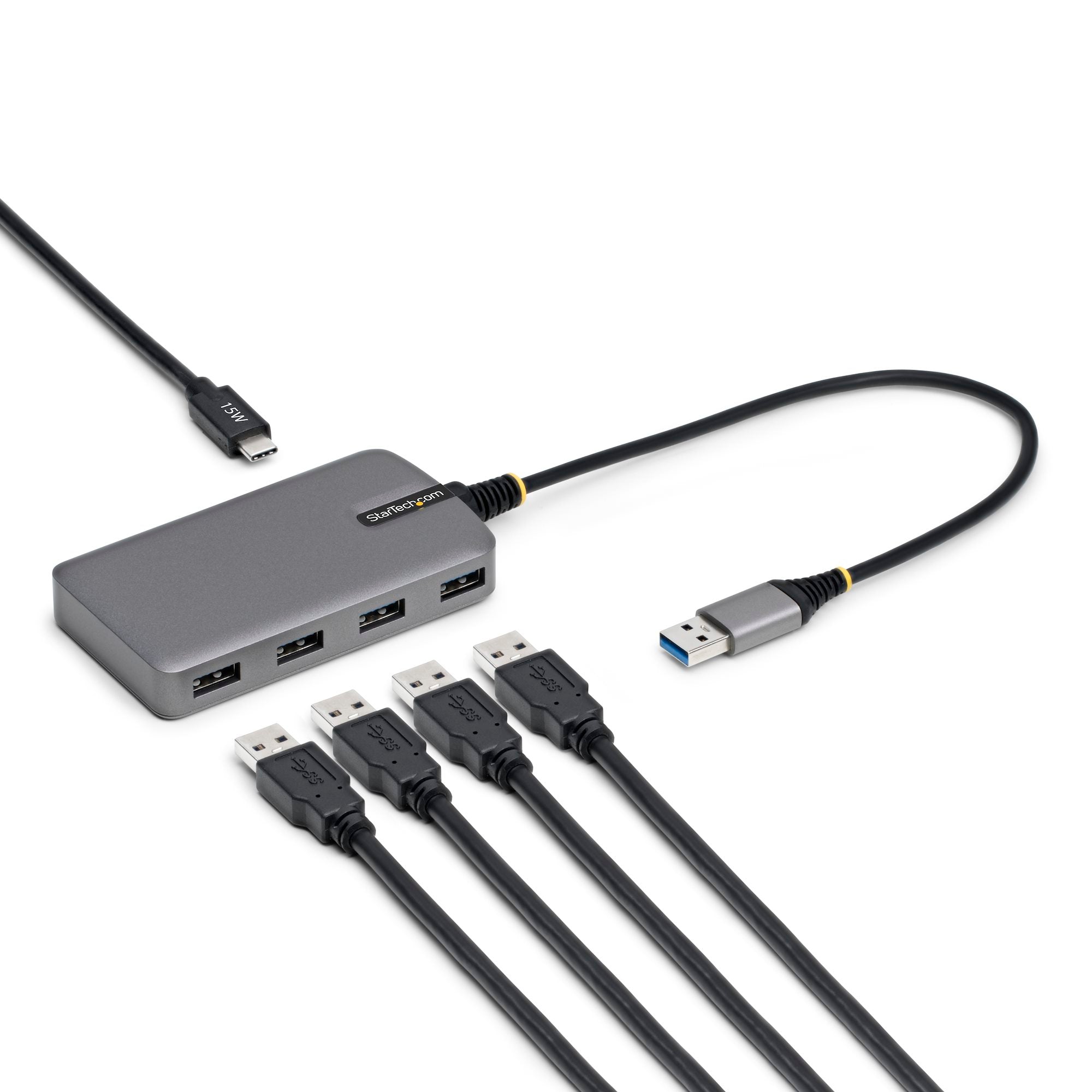 StarTech 4-Port USB-A 5Gbps Hub with USB-C Auxiliary Power – 5G4AC-USB-A-HUB