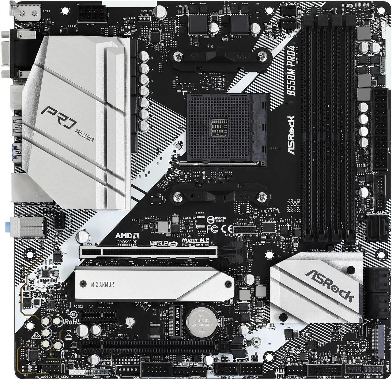 ASRock B550M Pro4 Motherboard – AMD B550, AM4, Micro ATX, DDR4
