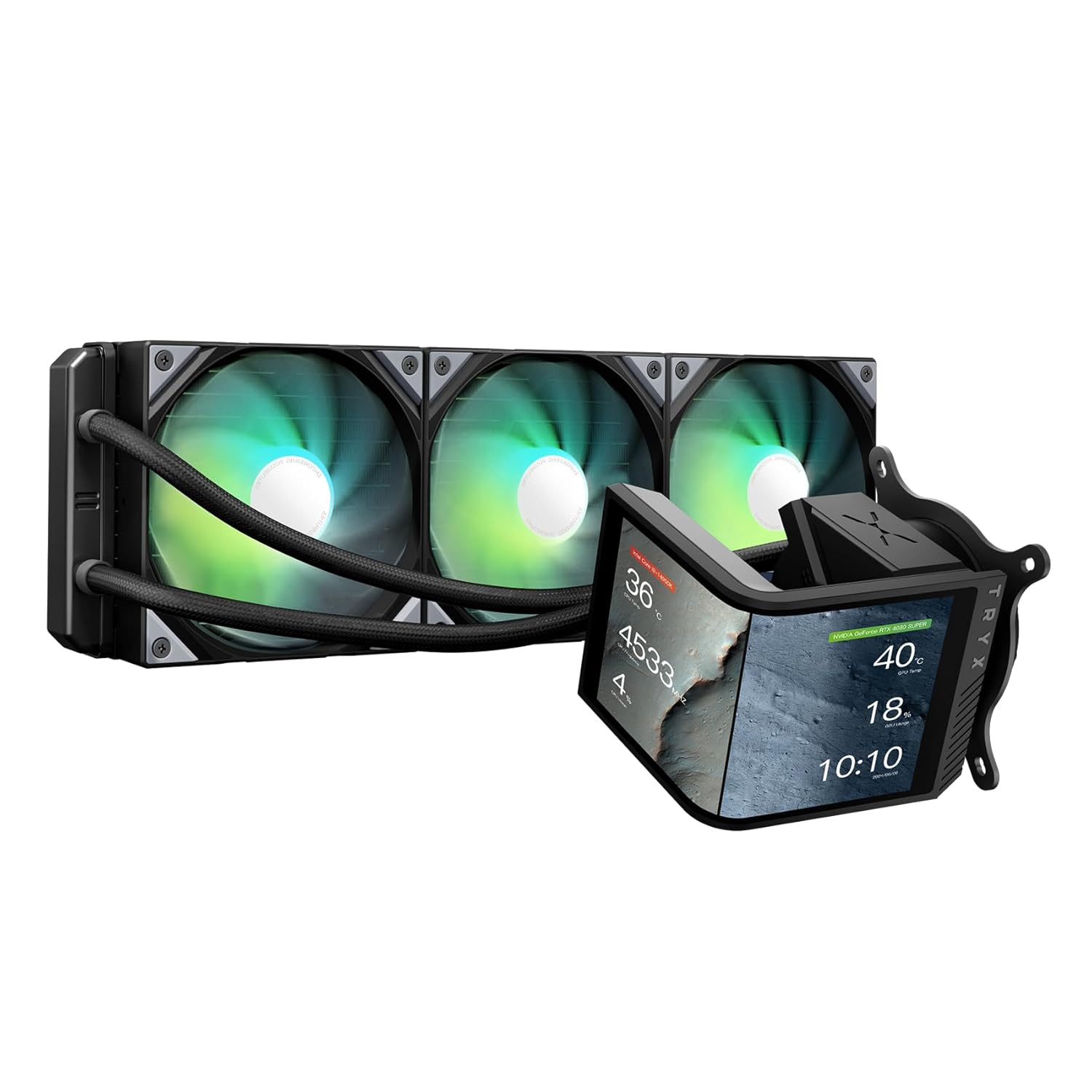 TRYX PANORAMA SE 360 ARGB AMOLED CPU Liquid Cooler - 360mm AIO Cooling System