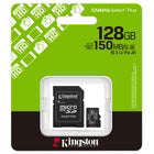 Kingston Canvas Select Plus G3 128GB microSDXC UHS-I Memory Card with SD Adapter – Up to 100MB/s
