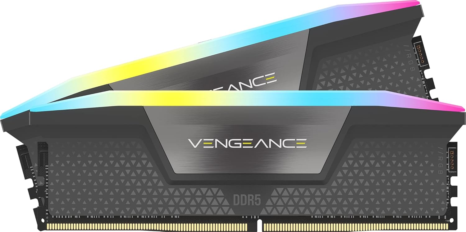 CORSAIR VENGEANCE RGB DDR5 32GB (2x16GB) 6000MHz CL36 Desktop Memory - AMD EXPO, Intel XMP, RGB