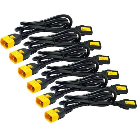 APC AP8702S-NA Locking C13 to C14 Power Cord Kit – 0.6 m – 6 Pack