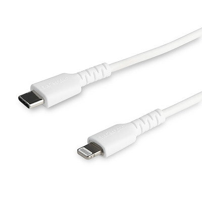 StarTech Rugged USB-C to Lightning MFi Fast Charging Cable (1 m) - White