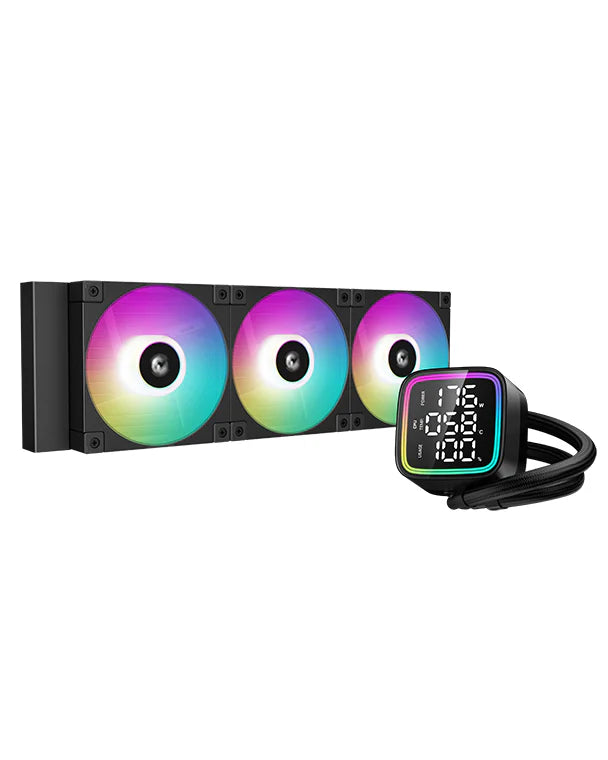 DeepCool 360mm ARGB Digital Display CPU Liquid Cooler - High Performance AIO Cooling System