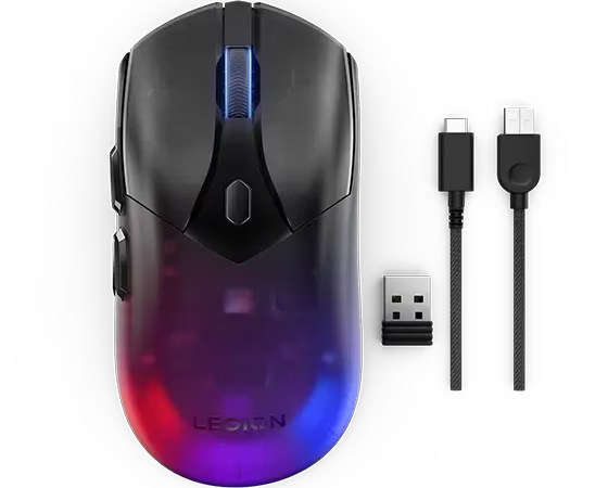 Lenovo Legion M410 Wireless RGB Gaming Mouse - 16,000 DPI, RGB, 2.4GHz/Wired
