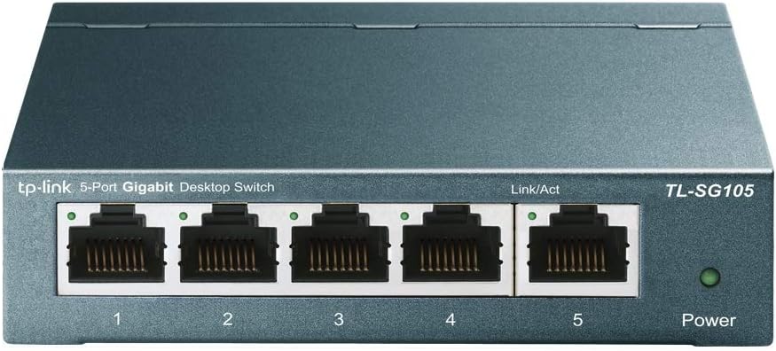 TP-Link TL-SG105 5-Port Gigabit Ethernet Switch | Unmanaged | Metal Housing