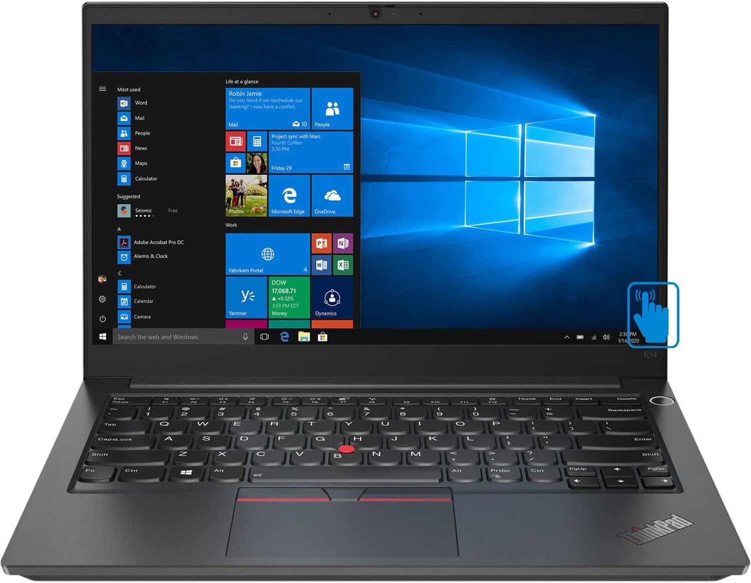 Refurbished Lenovo ThinkPad E14 Gen 2 Business Laptop – Intel Core i5-1135G7 | 14" FHD Touchscreen | 16GB RAM | 256GB SSD | Windows 11 Pro