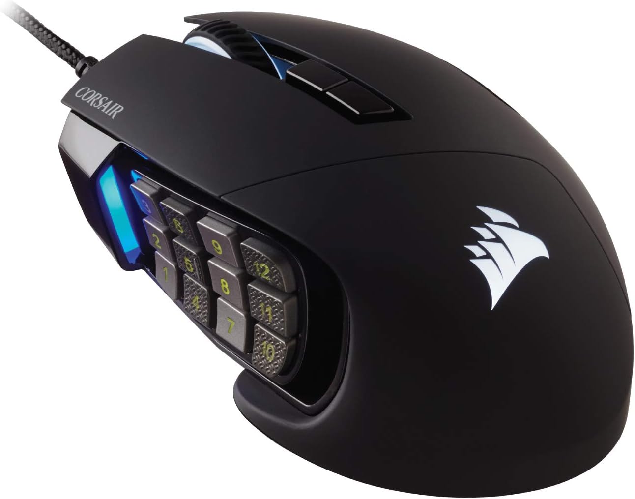 Corsair Scimitar RGB Elite MMO Gaming Mouse – 18,000 DPI – 17 Programmable Buttons
