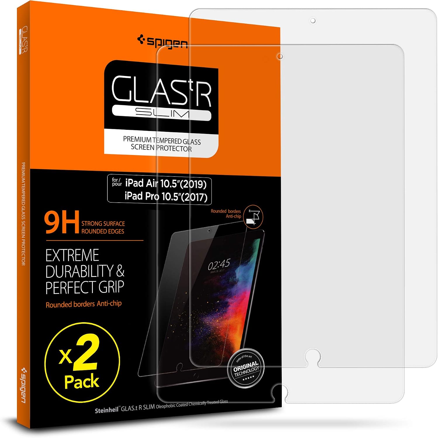 Spigen Tempered Glass Screen Protector (2-Pack) for iPad Air 3 (2019) / iPad Pro 10.5 (2017)