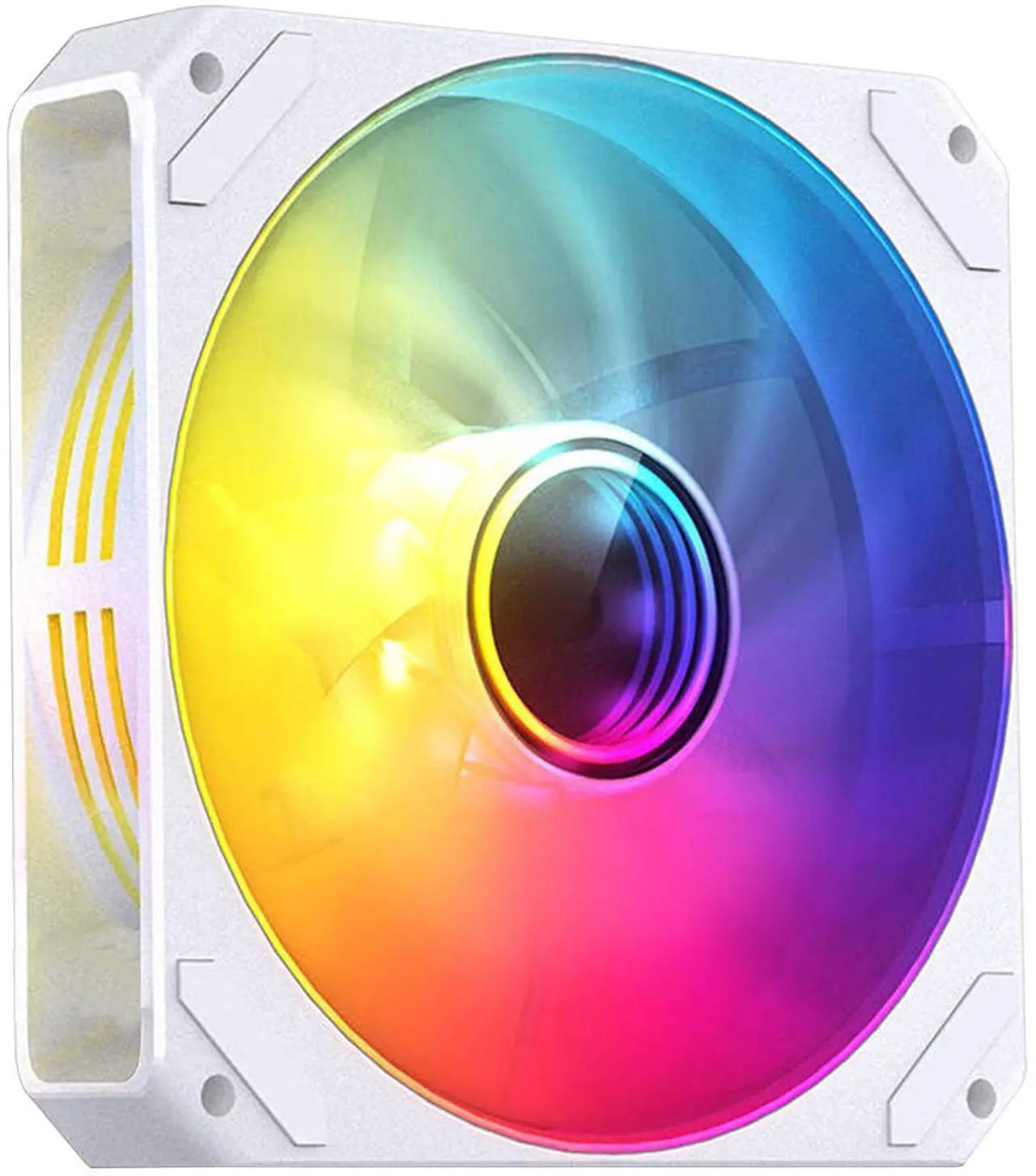 SAMA YH1204 Reverse White 120mm ARGB Case Fan - Silent Cooling Fan