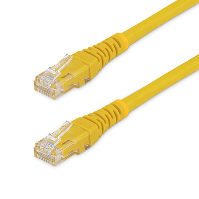 StarTech 3ft CAT6 Ethernet Network Cable - RJ45 Gigabit 250MHz 100W PoE - Yellow