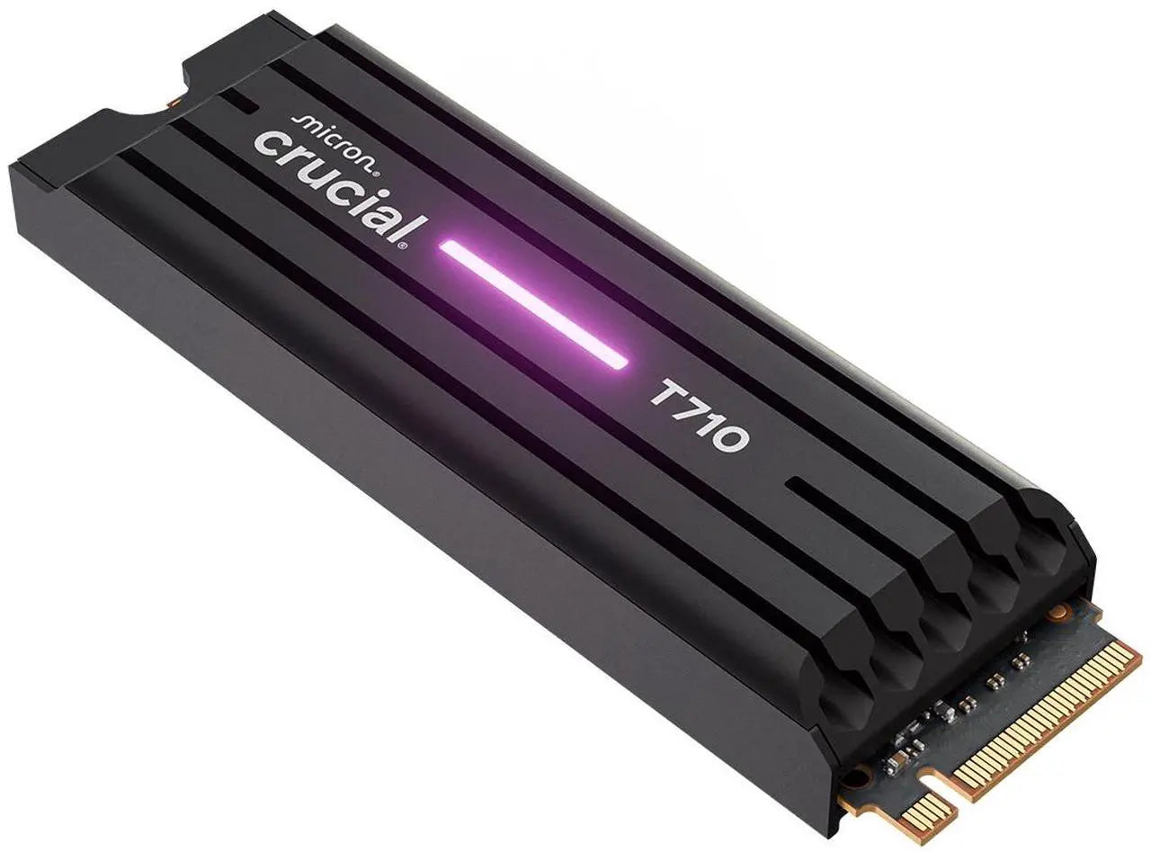 Crucial T710 1TB PCIe Gen5 NVMe M.2 SSD - Up to 14,900MB/s Read - Heatsink
