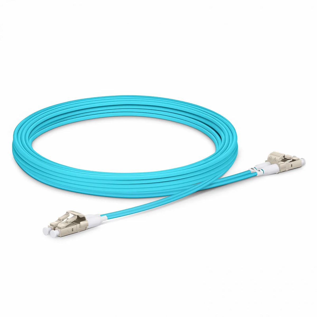 FS 3m OM4 Fiber Optic Patch Cable - LC UPC to LC UPC Short Boot Duplex