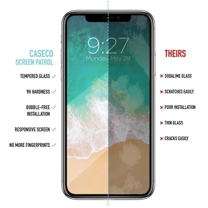 Caseco Screen Patrol Clear Tempered Glass Screen Protector for Apple iPhone 14 Pro Max