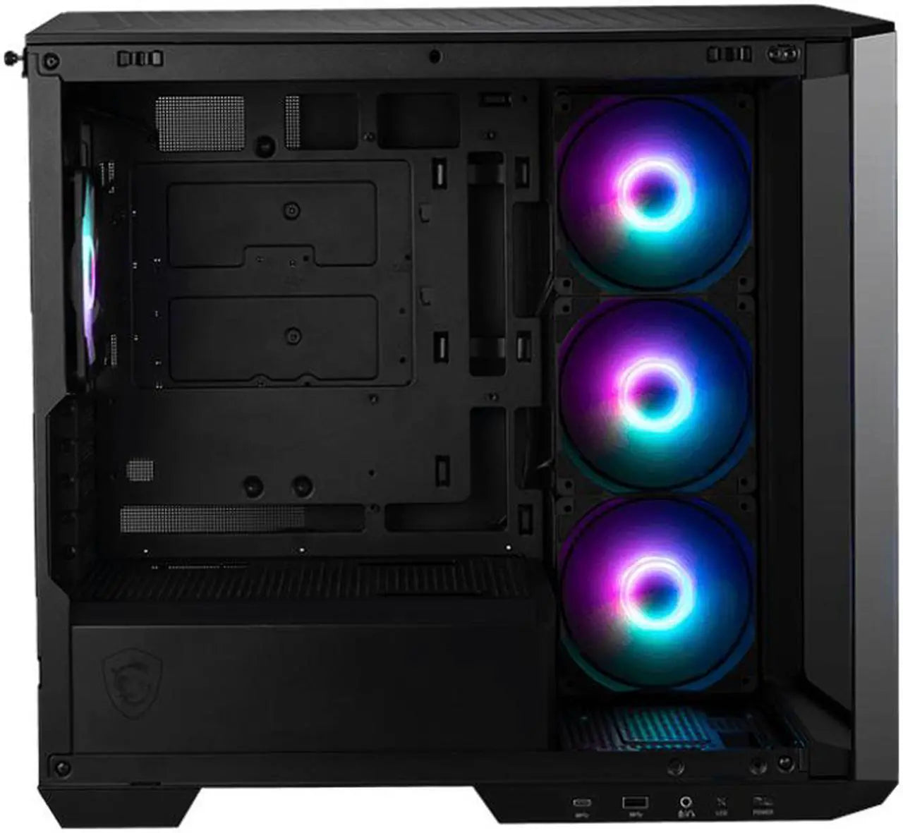 MSI MAG PANO M100R PZ Black Micro-ATX Gaming Case | 270° Panoramic Glass | 4 ARGB Fans