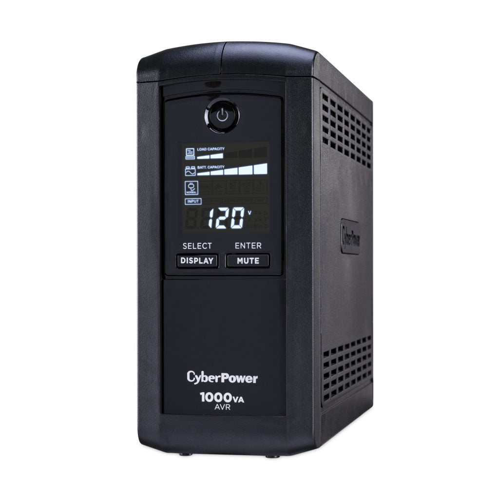 CyberPower CP1000AVRLCD 1000VA / 600W Line-Interactive UPS | AVR, LCD Display, 9 Outlets