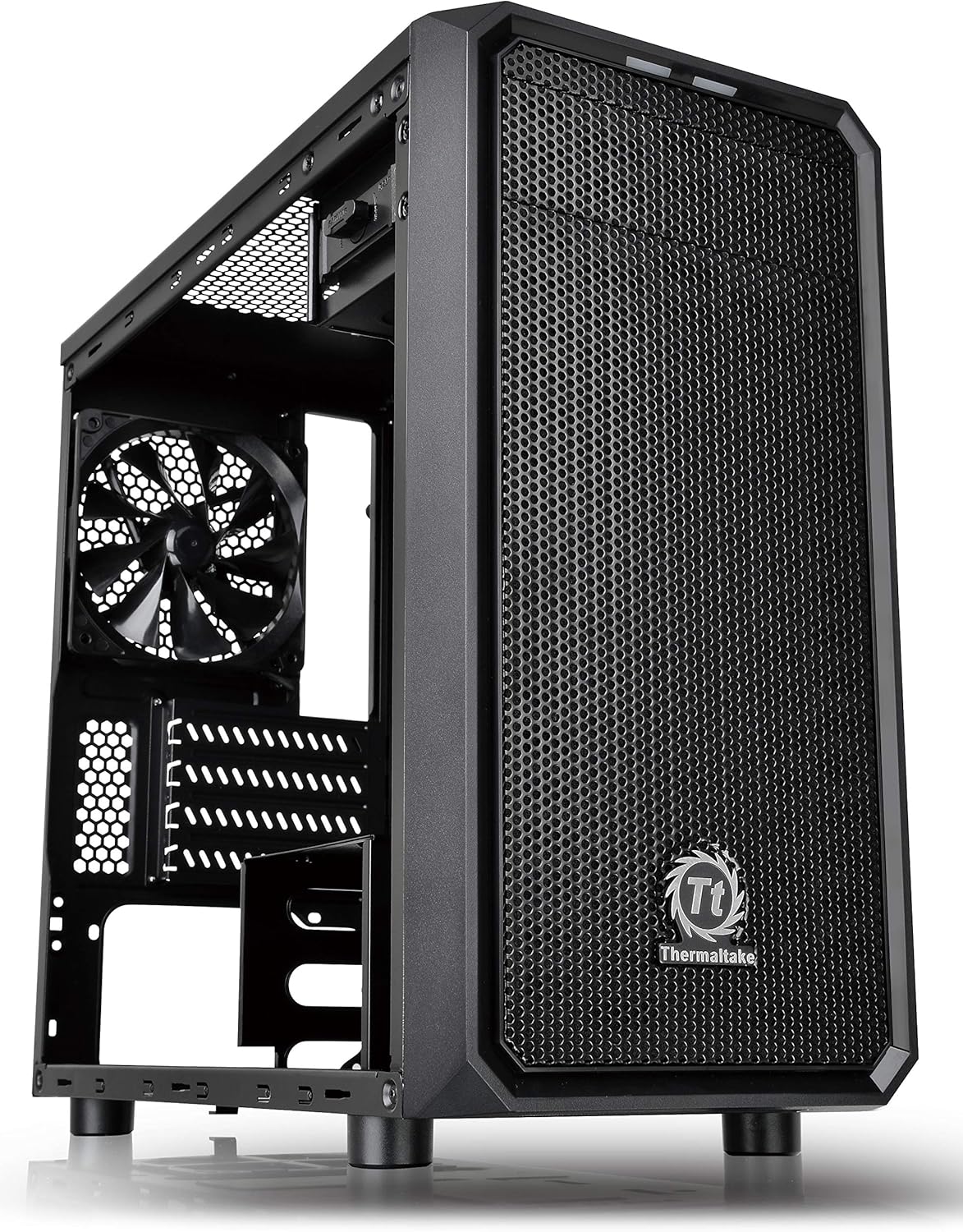 Thermaltake Versa H15 Micro-ATX Mini Tower Case | 240mm Liquid Cooling Support | Black