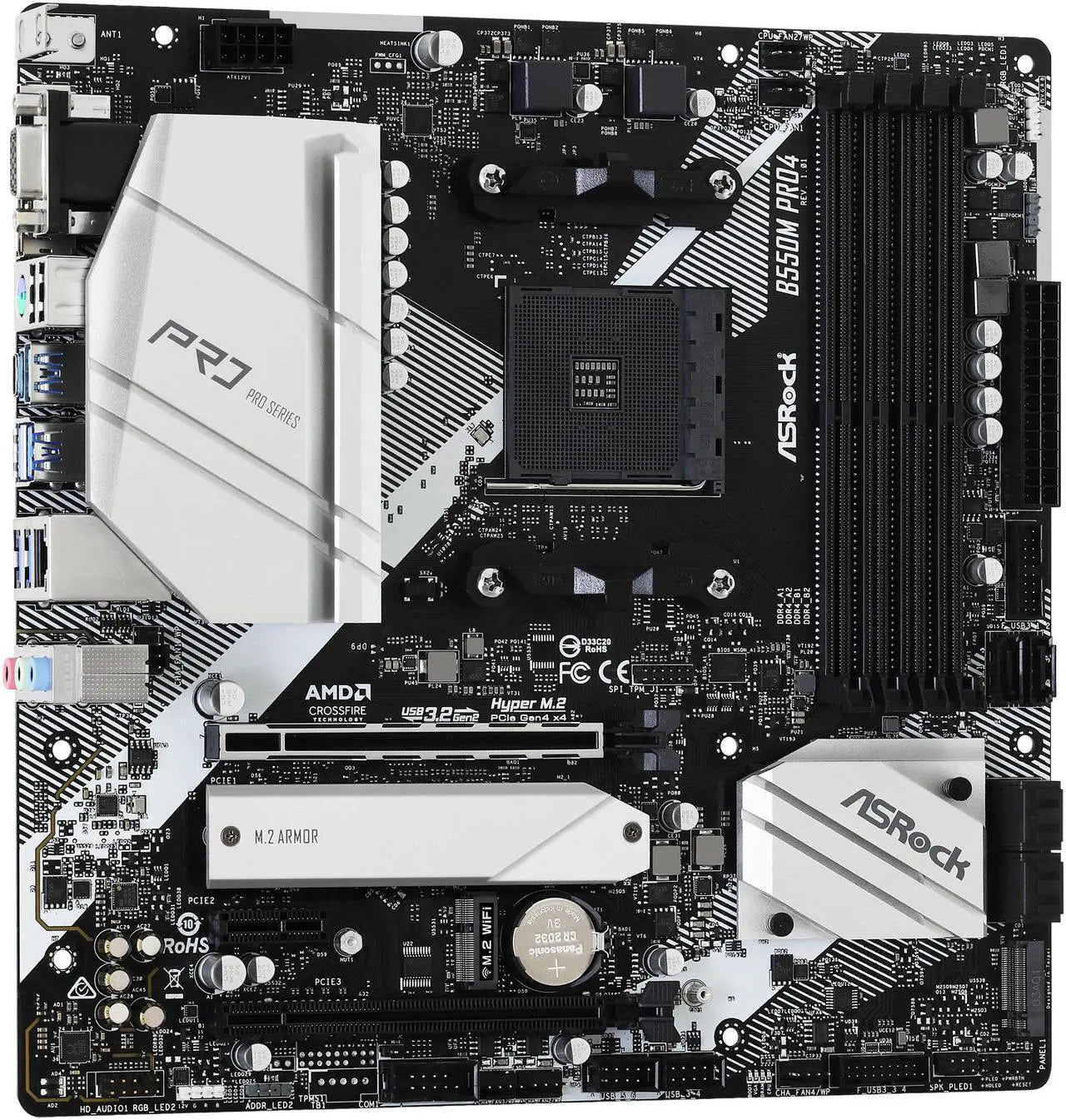 ASRock B550M Pro4 Motherboard – AMD B550, AM4, Micro ATX, DDR4